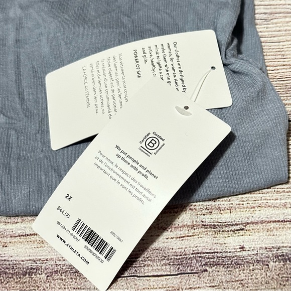 Athleta Well Rested Rib Sleep Tank Blue Star NEW - Picture 4 of 4